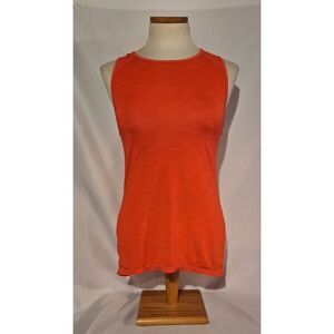 Athleta Womens Kettlebella‎ Racerback Sheer Tank Top XS Red Orange